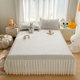 Korean cool bean bean mat bed skirt three-piece set for summer machine washing 1.8m sheet ice silk cool mat soft mat