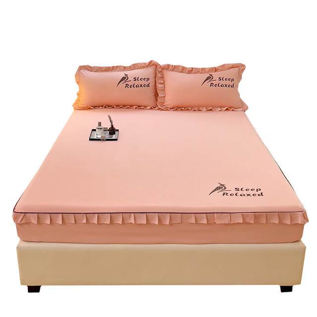 Single piece anti-slip water-washed cotton bed cover 2024 new bed sheets all-inclusive Simmons mattress dust protection cover