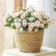 Small daisy simulated flowers, wild chrysanthemums, fresh set, silk flower dining table, fake flower bouquet, decorative ornament photo props