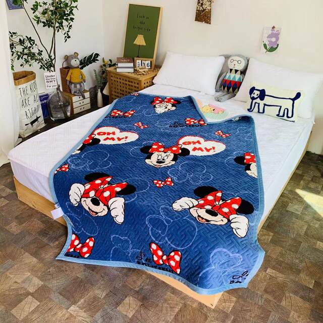 Milk velvet winter thickened bed cover student dormitory single bed sheet tatami velvet warm mat quilt bed blanket