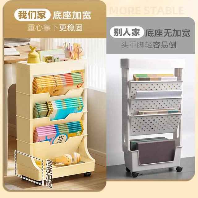 Mobile desk storage shelf desk side bookshelf floor-standing study desk desk desk desk desk desk side small bookshelf side