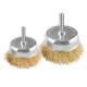 Wire grinding head with handle 6mm electric wire wheel brush head pen bowl T-shaped parallel metal rust removal woodworking grinding tool