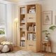 Solid wood bookcase floor-standing storage rack children's reading storage rack living room multi-layer bookshelf household wall storage cabinet