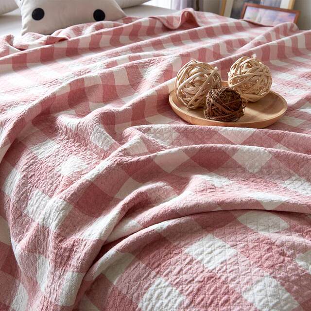 Pure cotton gauze towel quilt cotton towel blanket children's summer lunch break blanket bed linen three-layer blanket adult air conditioning blanket