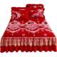 European style cotton thickened bed skirt crystal velvet bed cover Falai velvet coral skirt non-slip sheets bed cover lace bed cover