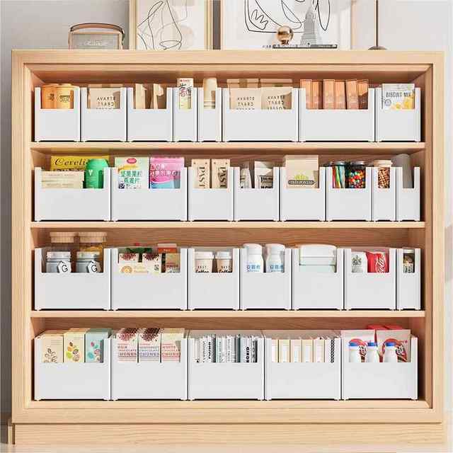 Desen Cabinet Storage Box Snacks and Grocery Storage Household Organizing Box Kitchen Drawer Desktop Right Angle Storage Box