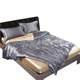 Super silky silk four-piece set high-end bedding Nordic style quilt cover Solid color ice silk bed sheets