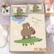 Kapibala Capybara Summer Ice Silk Cool Mat Three-piece Bedroom Children's Bed Sheet Soft Mat Student Dormitory Cool Mat