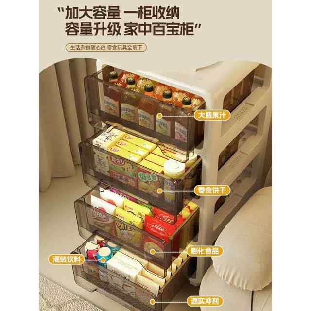 New Xunhuai Storage Cabinet Home Living Room Drawer Storage Cabinet Clutch Plastic Multi-layer Storage Cabinet Bedroom Bed