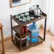 Tea table, small tea table, Nanzhu mobile tea table, tea cart living room balcony boiling water, tea cabinet, tea set storage rack