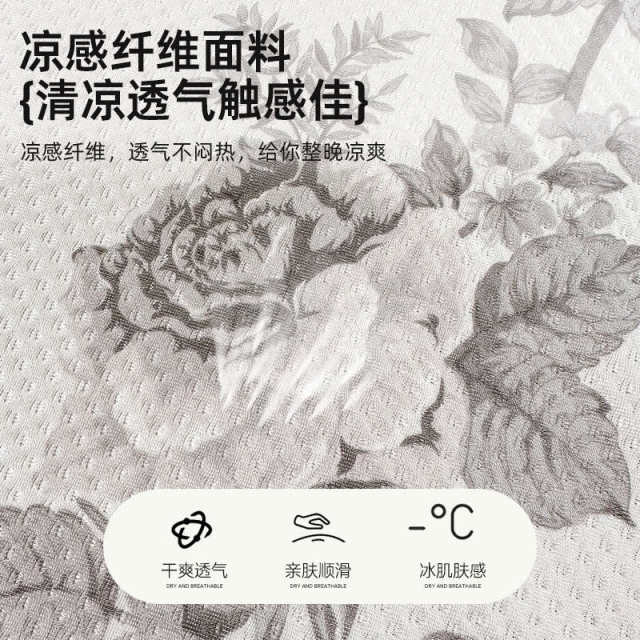 Class A summer ice silk mat three-piece set 2025 new summer bed sheets and bed skirts machine washable air conditioning mat