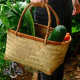 Handmade bamboo weaving environmentally friendly grocery shopping shopping handbag picking basket storage basket bamboo weaving basket high-quality handmade bamboo basket