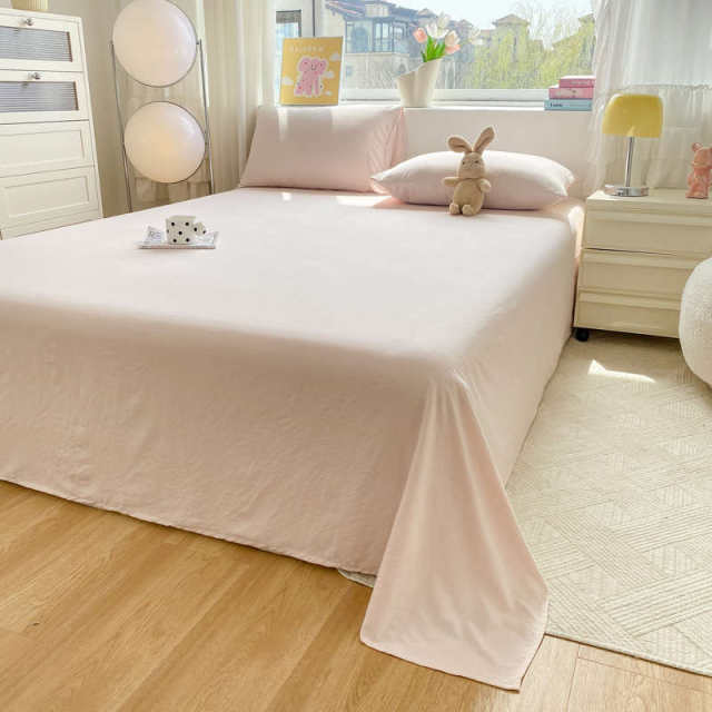 Wrinkle-sensing wash cotton sheets single piece dormitory 1.2 meters bed quilt single bed cover Simmons protective cover girl heart 180