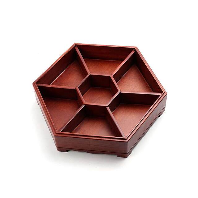 Rosewood fruit box wooden storage carved candy box new Chinese classical wood melon seed fruit storage box mortise and mortise