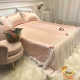 Princess style lace edge cool summer ice silk mat three-piece set washable foldable 1.5m1.8m rice sheet style