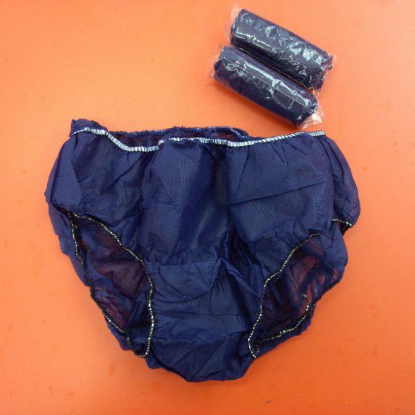 厂家直销 深蓝白色内裤一次性内裤男女通用型一次性三角裤50条/包