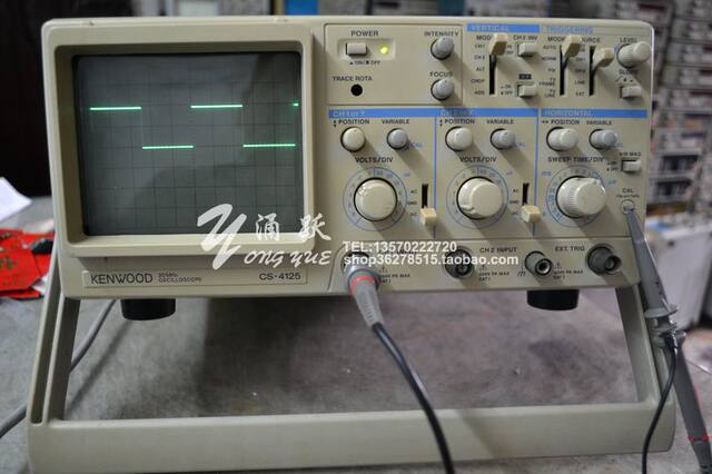 Second-hand analog oscilloscope imported from Japan 20M/40M dual tracking Super bright Jianwu oscilloscope COS4125