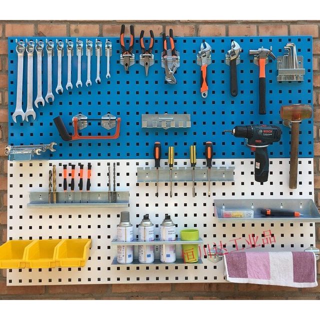 新款洞洞板货架工具墙p五金工具挂板方孔板挂钩墙面展示架收纳置
