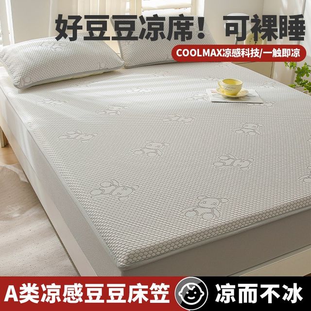 Ice Doudou Cool Mat Washable Dormitory Single Soft Mat 2025 New Summer Ice T-Silk Mat Foldable Bedding Sheet
