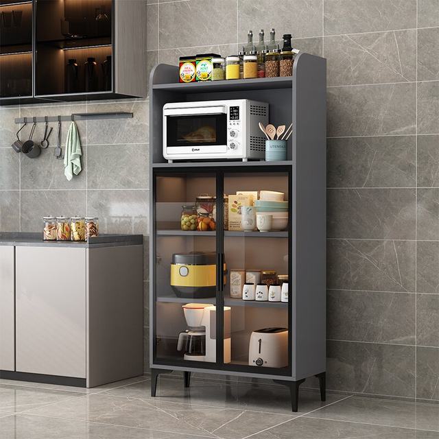 Sideboard Modern simple storage cabinet Light luxury kitchen microwave oven Household storage rack Living room wall storage cabinet