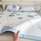 Summer iced bean mat three-piece set empty S-conditioned soft mat single dormitory iced silk mat sheet summer machine
