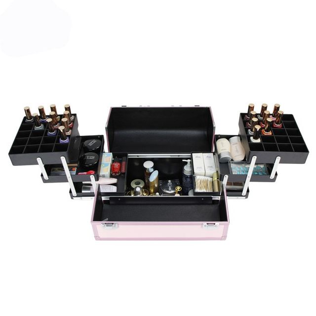 Handmade makeup box professional bride and makeup artist manicure tattoo tool M tool box multi-layer multi-function storage