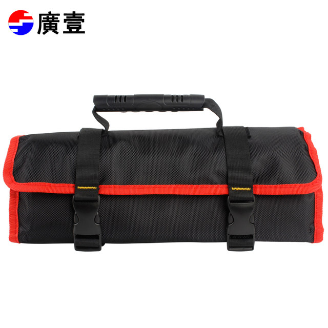 新款广一加厚多功能工具包卷筒式插袋水电工家电维修帆布手提收纳