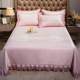 Summer mat sheets, ice silk mat three-piece set bed skirt style summer machine washable air conditioner soft mat for home foldable