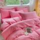 Sweet girl heart four-piece set j cotton pink quilt cover bed sheet 1.5/1.8m bed cover solid color bedding