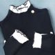 Sweater fake two-piece half-high neck for women in autumn and winter thickened velvet splicing pullover slim fit inside short base knitted sweater