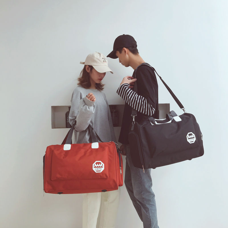SHORT-TERM TRAVEL BAGS WOMENS LARGE-CAPACITY OUT-OF-HOME SPORTS FITNESS BAGS HAND PROPOSED POOR LUGGAGE BAGS MENS INTERNET CELEBRITY TRAVEL BAGS