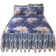 2022 new bed sheet ice silk mat cool mat three-piece set summer 1.8m bed skirt soft mat air conditioning mat folding water washing