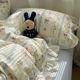 Sweet princess ruffle skin-friendly naked sleeping pure cotton four-piece set fresh floral versatile cotton bedding sheets and bed covers