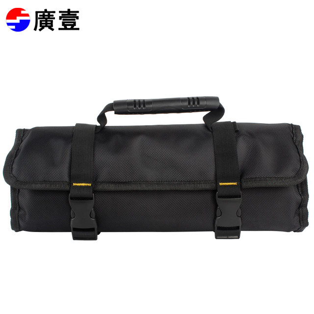 新款广一加厚多功能工具包卷筒式插袋水电工家电维修帆布手提收纳