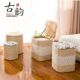 Straw storage stool shoe replacement stool can be seated for people storage box stool stool H rectangular sofa storage stool storage stool