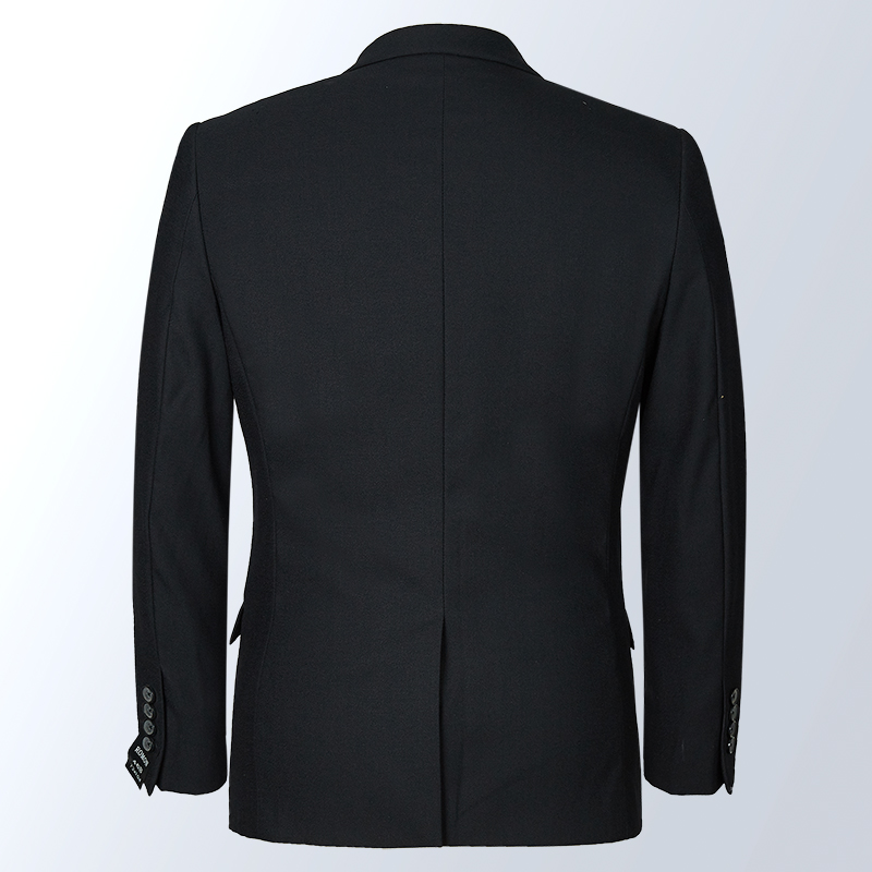 LUO JIAHAN VERSION SLIM ONE-BUTTON BLACK WOOL SUIT MENS PROFESSIONAL WORKWEAR IRON-FREE BRAND CUT TIDE 2675