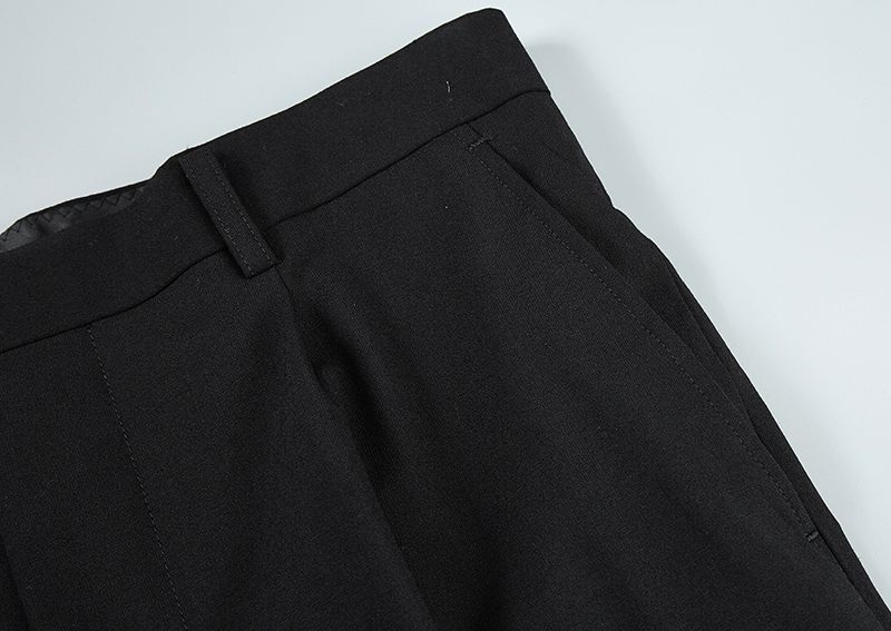 31 32 SIZE TROUSERS CLEARANCE  WOOL STRETCH BLACK TROUSERS AUTUMN WORK MENS PANTS DAD TROUSERS CUT LABEL 5147