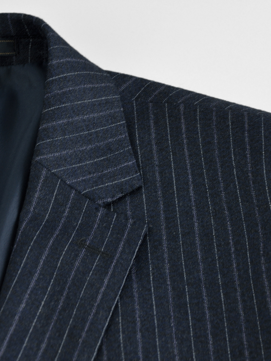 100 WOOL PLUS SIZE SUIT SUIT FAT SUIT VERTICAL STRIP LOOSE SUIT WORKWEAR MENS SPRING AND AUTUMN SUIT A0003