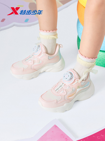 星云｜特步女童鞋2026春秋新款网面幼儿园宝宝儿童休闲运动鞋女孩 — 4