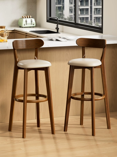 Барные стулья из цельного дерева, домашние высокие стулья, стулья со спинкой, коммерческие барные стулья для кассира, высокие табуреты для стойки регистрации в ресторане, барные стулья