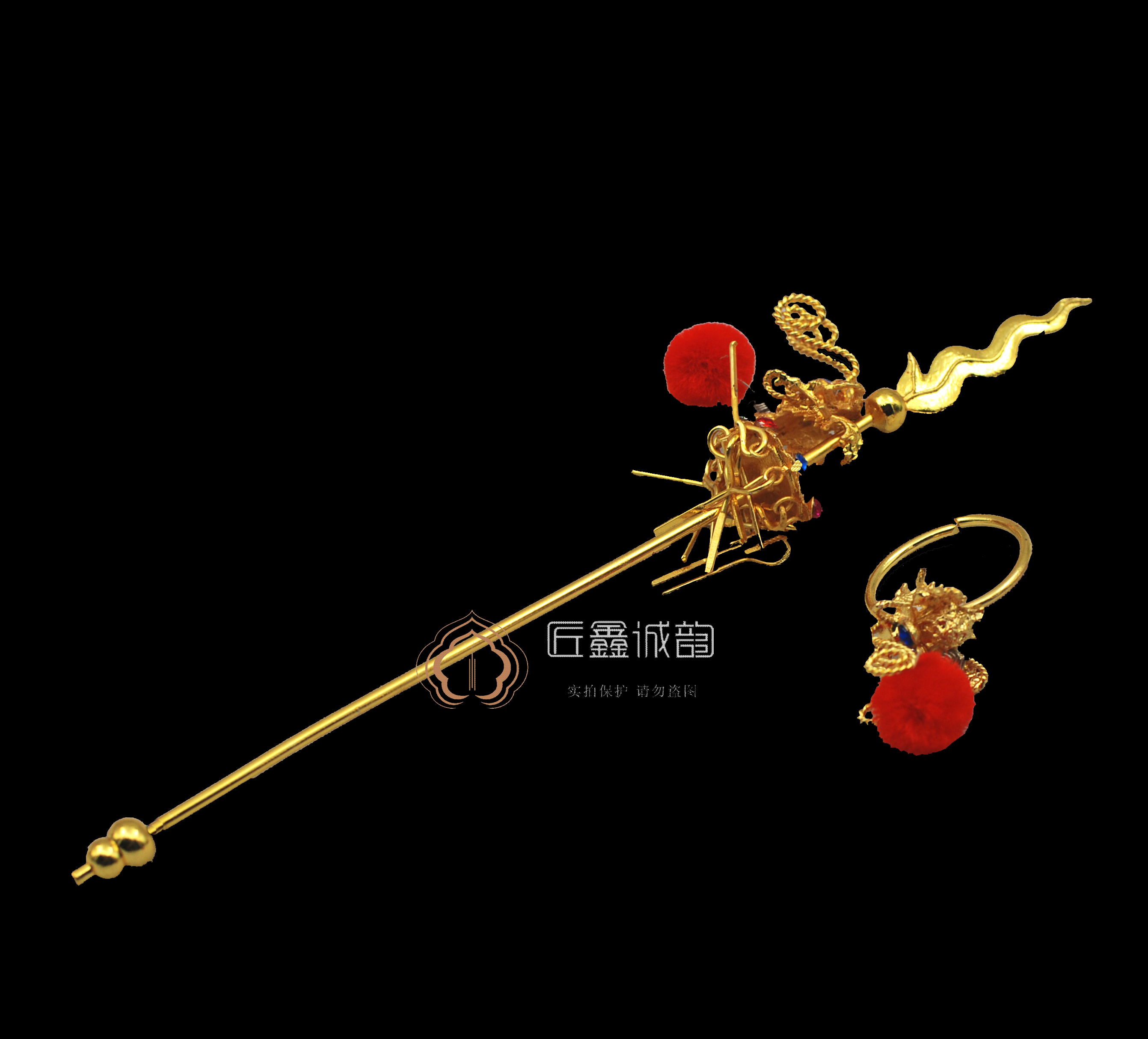 FO XIN YUAN 부처님 동상 달마 악기 대만 버전 달마 악기 왕자 총 서클 세 왕자의 전체 세트 중간 제단 원수 달마 악기 책상 버전