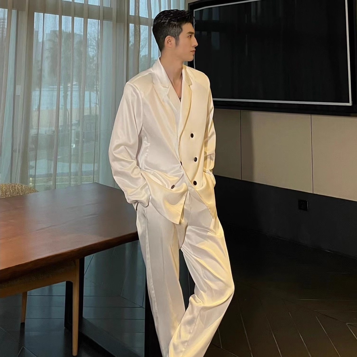 2023 SPRING AND SUMMER NEW HIGH-QUALITY YUPPIE NICHE HIGH-END FASHION AND VERSATILE TEMPERAMENT SUIT MENS KOREAN VERSION