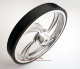 Aluminum alloy range measurement anti-slip wheel encoder meter wheel outer circle glued synchronous wheel circumference 500 outer diameter 160