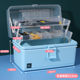 Toolbox Multifunctional folding household hardware parts screws transparent plastic debris storage box needle and thread finishing box