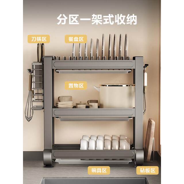 German kitchen storage rack multi-function bowl, plate, dish storage rack, bowl, chopstick storage box, cupboard, household bowl rack