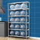Six-layer thickened shelf kitchen stainless steel storage rack floor-standing multi-layer storage rack storage thickened pot rack