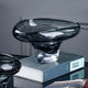 High-legged glass fruit tray creative modern simple living room coffee table model room decoration household storage pot decoration
