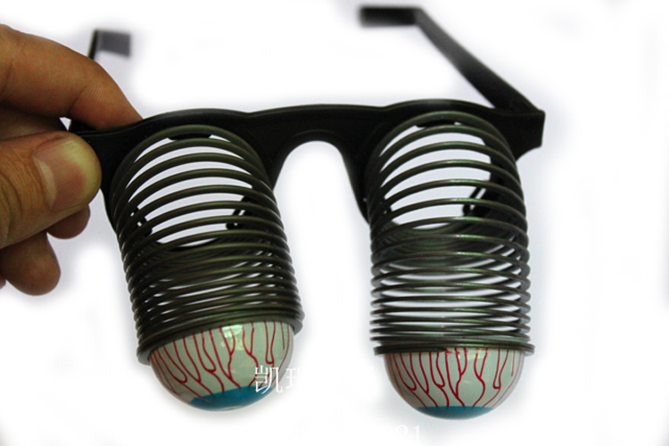 0392 CHONGCHENG ELECTRONICS 재미 있은 안경 튀어 나온 눈 안경 만우절 날 눈알을 잃는 까다로운 장난감