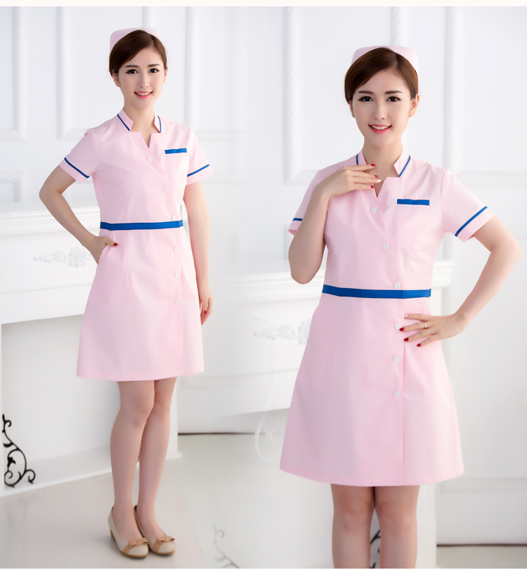 KOREAN STYLE SLIM NURSE UNIFORM NURSE SKIRT DOCTOR NURSE CLINIC WHITE COAT PHARMACY BEAUTY SALON WHITE COAT OVERALLS
