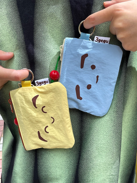 3gegu three mushrooms pudding coin wallet clutch portable mini storage card bag lipstick coin wallet